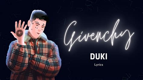 letra givenchy duki|givenchy duki youtube.